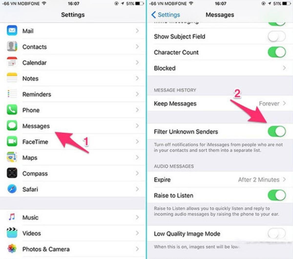 3 cách chặn tin nhắn rác iMessage gây phiền toái trên iPhone Ảnh 3