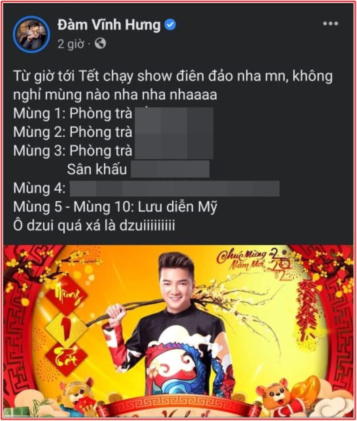 Hậu được minh oan vụ từ thiện, Đàm Vĩnh Hưng thông báo chạy show 'điên đảo' Ảnh 2