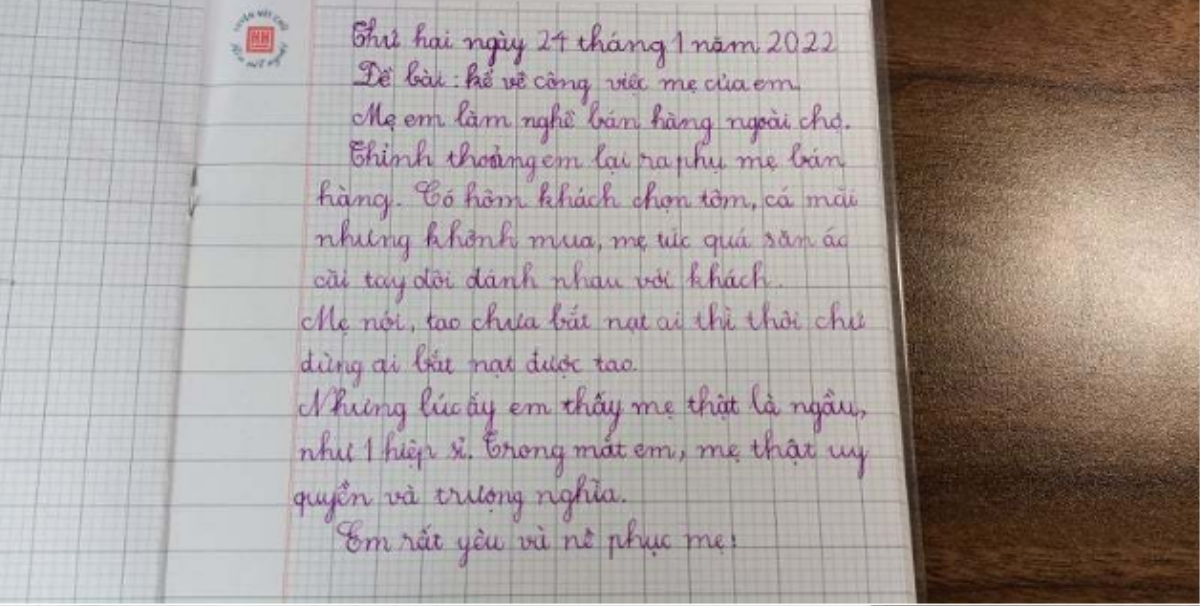 Học trò lớp 2 kể về mẹ chân thật đến từng chi tiết, để lộ tính cách 'giang hồ' khiến mẹ cũng phải ái ngại Ảnh 1