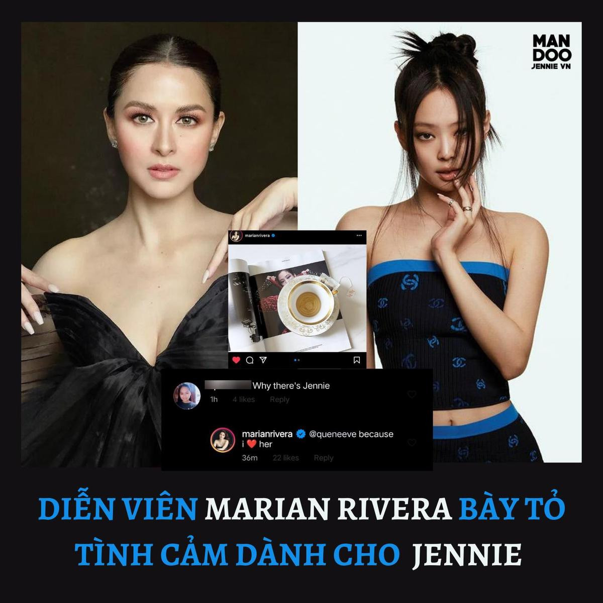 'Mỹ nhân đẹp nhất Philippines' - Marian Rivera bất ngờ bày tỏ tình yêu với Jennie (BlackPink) Ảnh 2