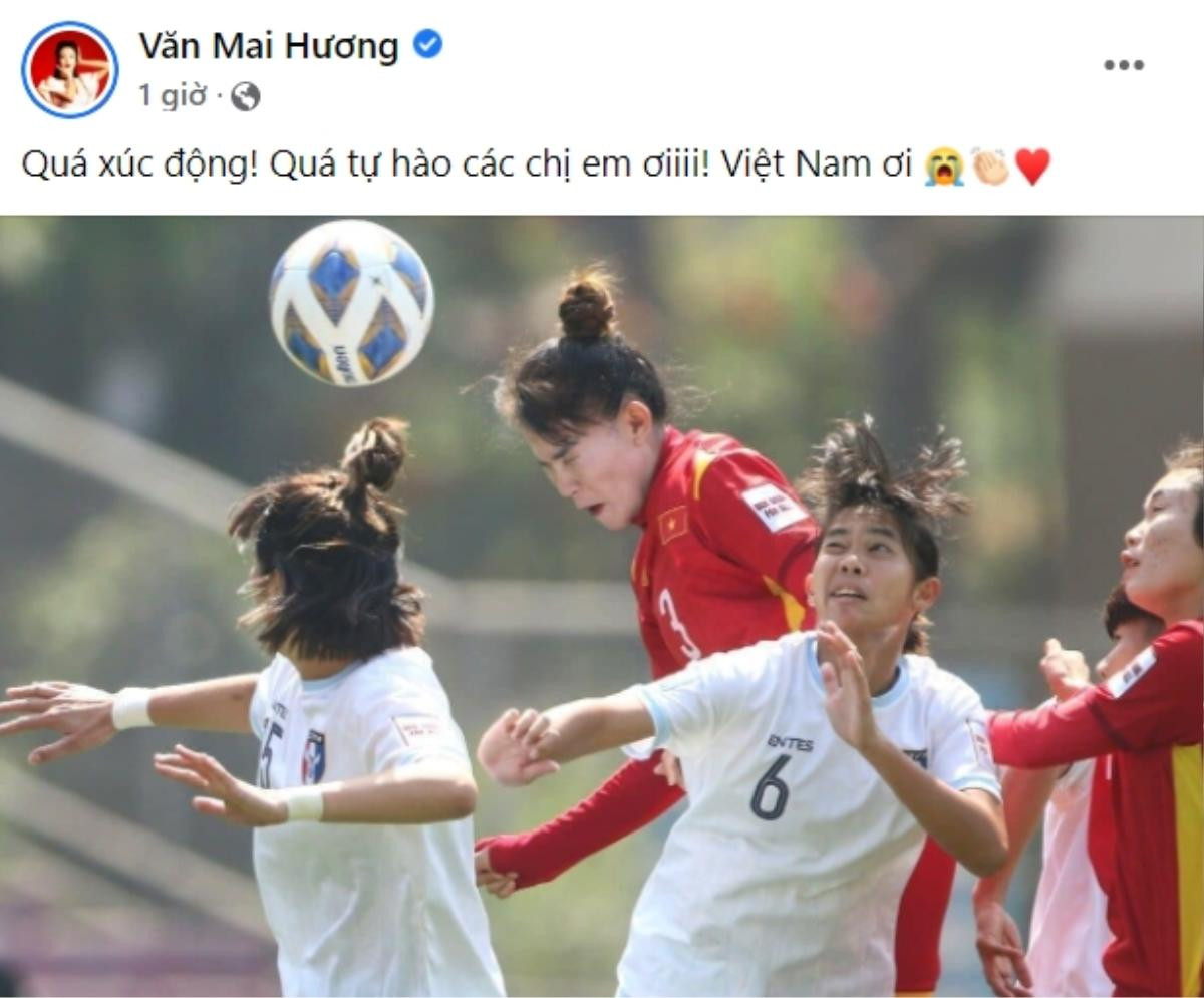 Quốc Trường, Văn Mai Hương và dàn sao Việt vỡ òa với chiến thắng của tuyển nữ Việt Nam giành vé World Cup Ảnh 5