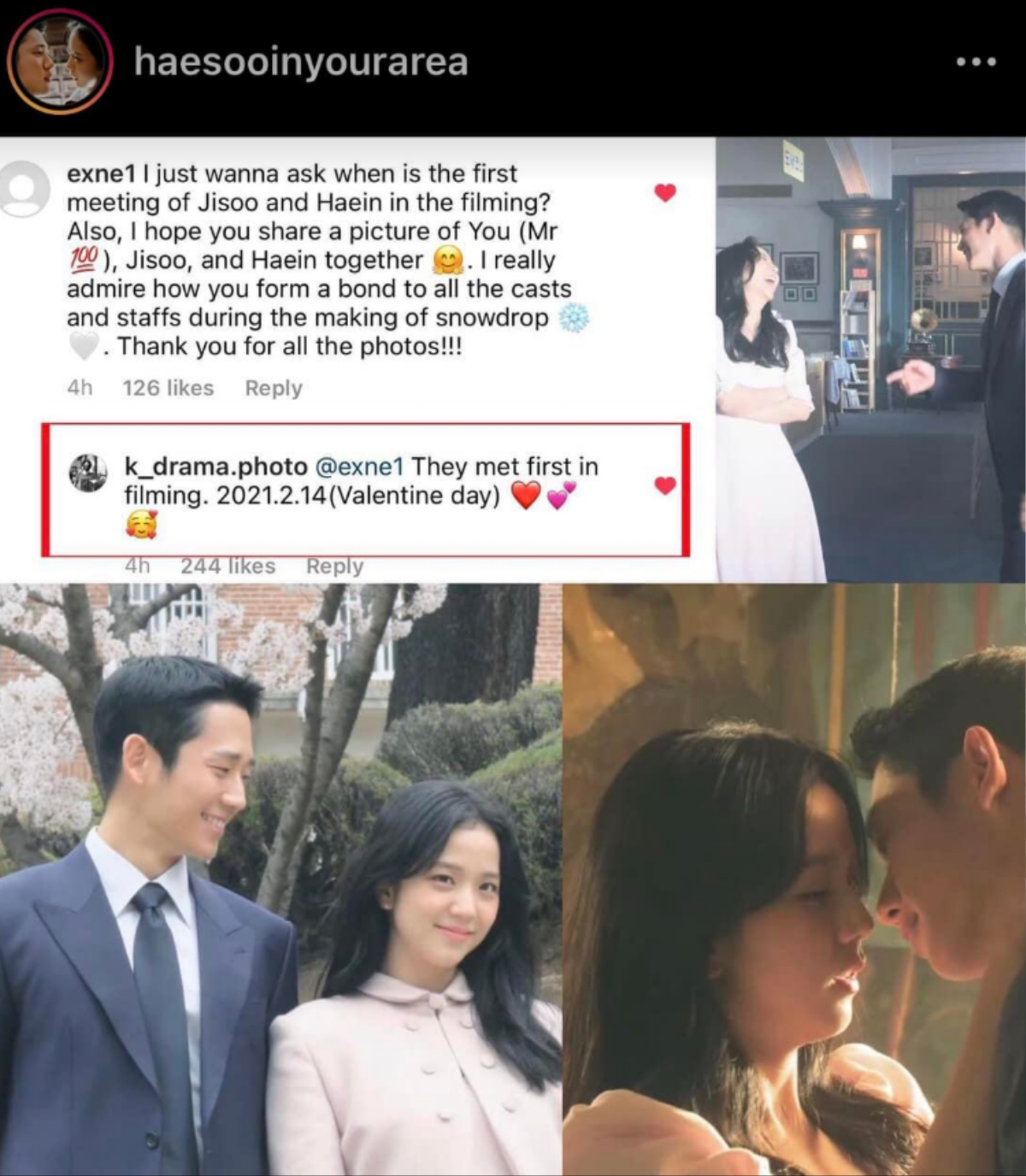 Valentine năm nay đánh dấu tròn 1 năm Jung Hae In và Jisoo (BLACKPINK) gặp mặt nhau? Ảnh 2