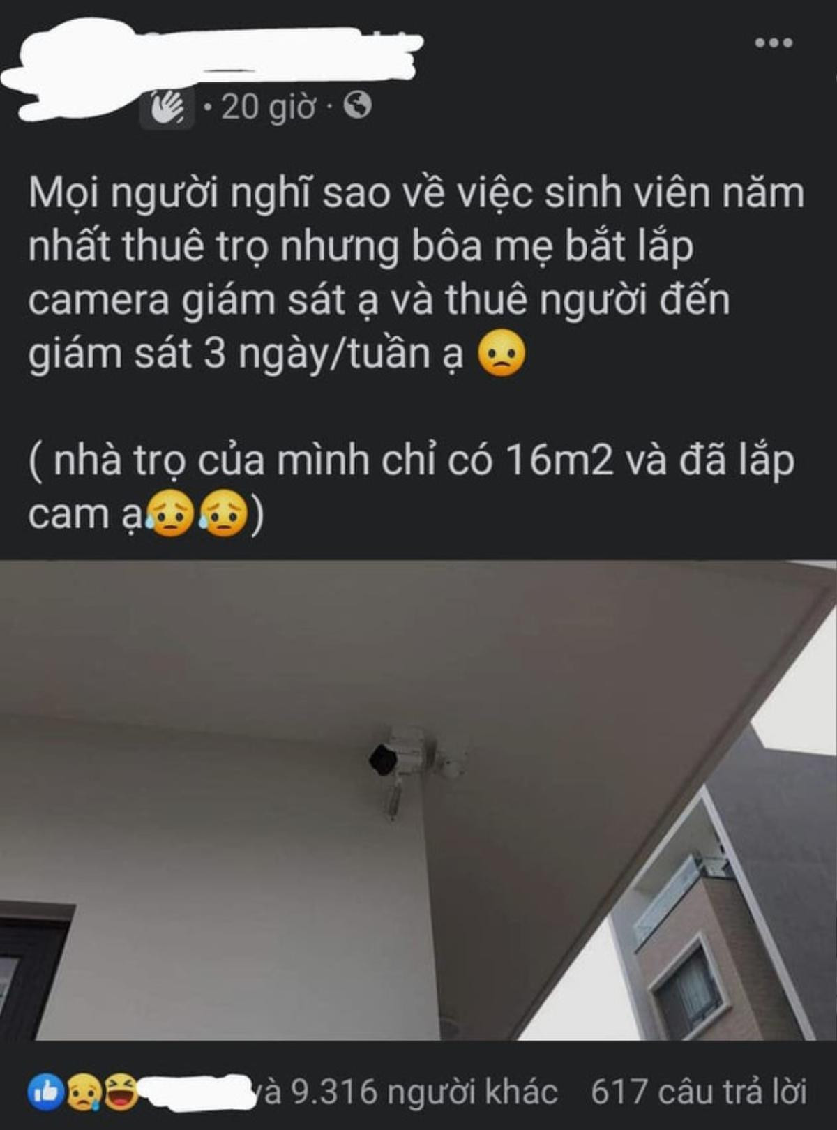 Nữ sinh thuê trọ bị bố mẹ yêu cầu lắp camera để tiện giám sát, dân mạng nổ ra cuộc tranh cãi dữ dội Ảnh 1