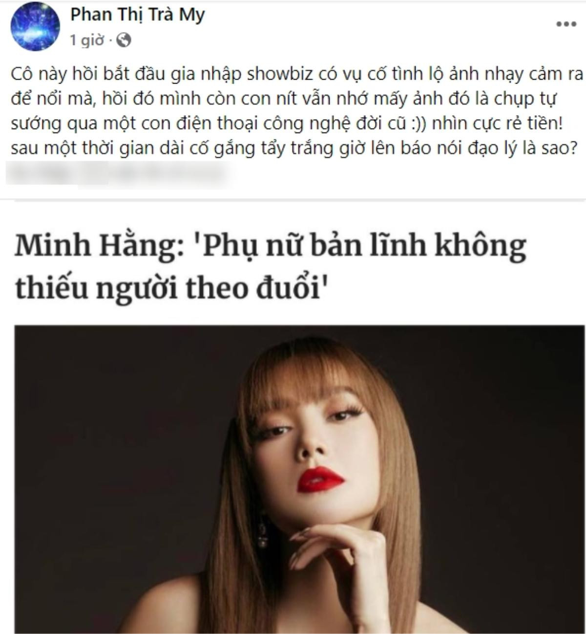 Một nữ diễn viên bỗng dưng đăng đàn 'mắng' Minh Hằng cực gắt, còn lôi lại chuyện quá khứ Ảnh 3