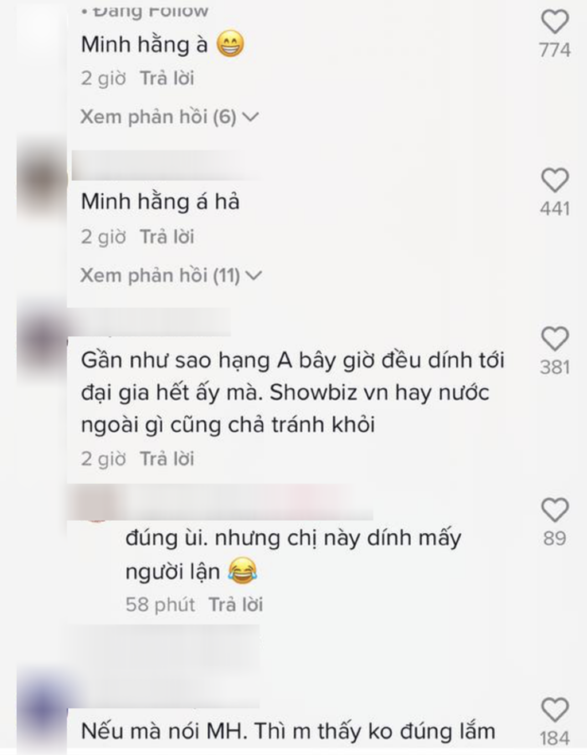 Minh Hằng bị réo gọi trên một trang TikTok tố nữ diễn viên Vbiz nhờ đại gia chống lưng, 'bắt cá 2 tay' Ảnh 2