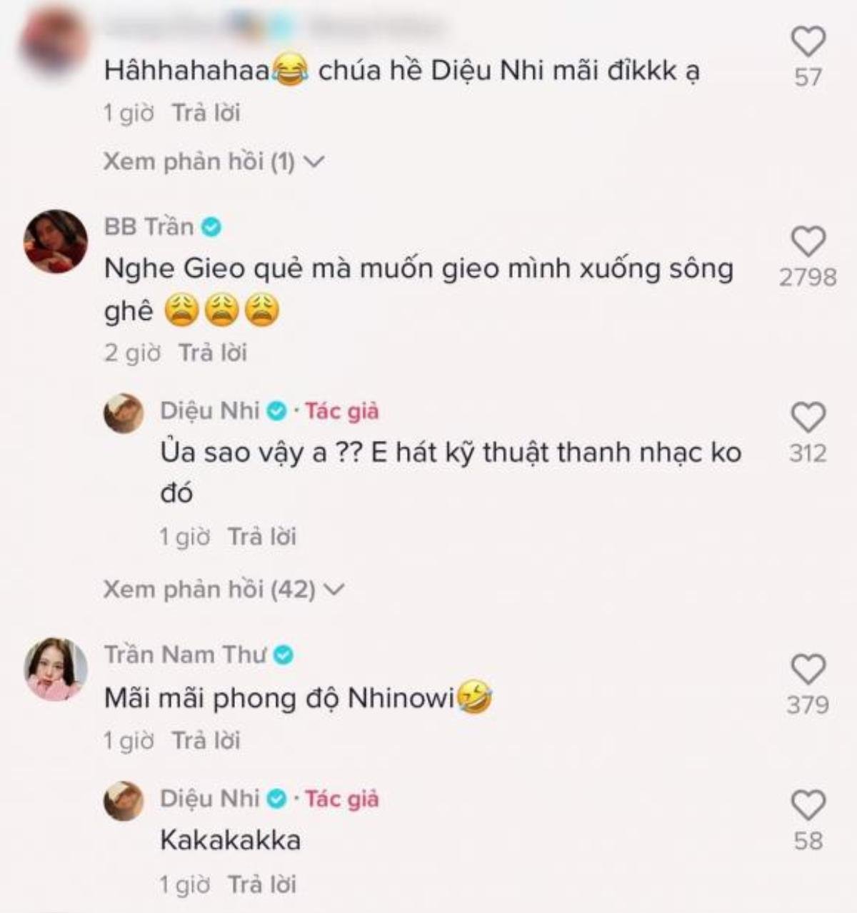 Diệu Nhi hát 'Gieo quẻ', BB Trần muốn 'nhảy sông', netizen trêu đùa 'chị đang ép xài ép khế' Ảnh 2