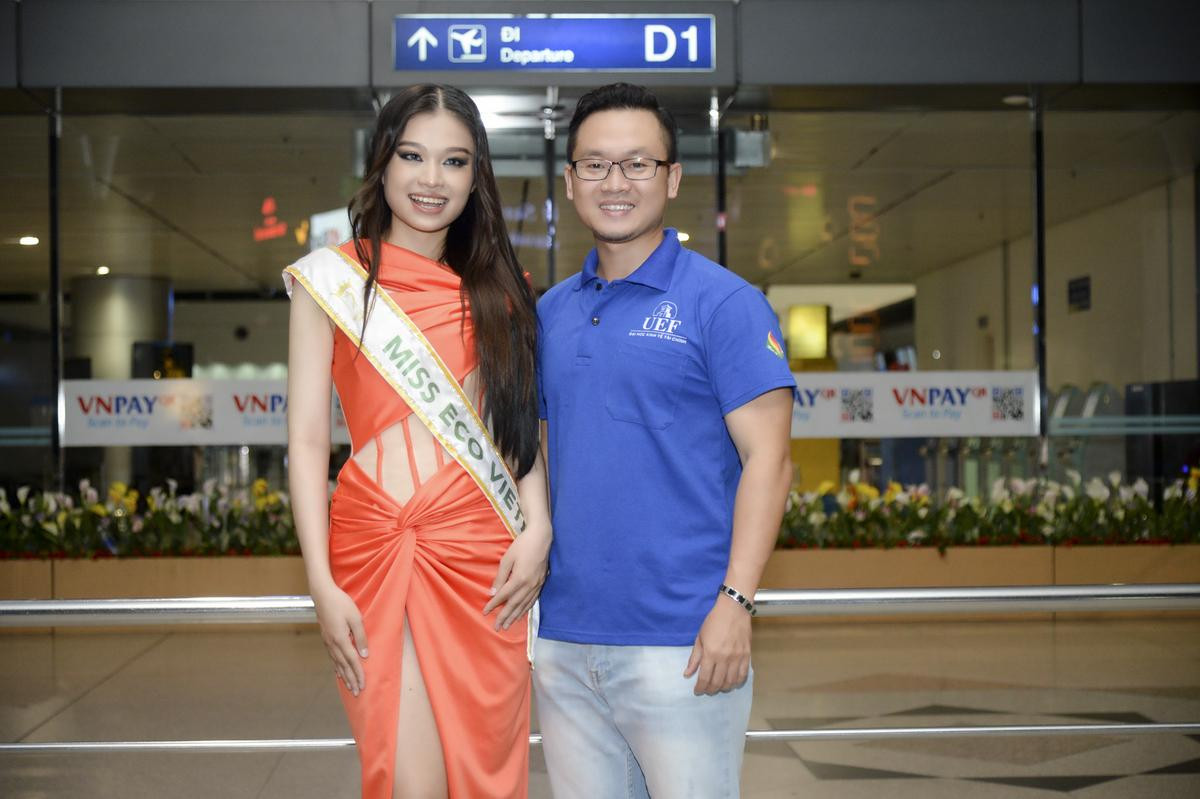 Trần Hoài Phương rạng rỡ lên đường sang Ai Cập dự thi Miss Eco International Ảnh 5