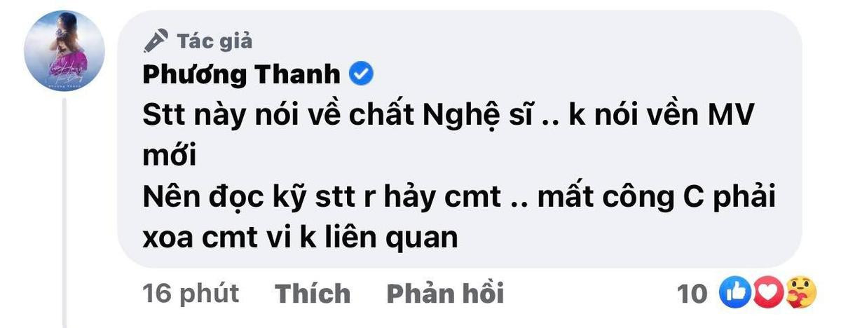 Phương Thanh gay gắt gọi 'ai đó' là 'đĩ tiền', nhắn nhủ: 'Nghệ sĩ làm nghề phải có chất nghệ và sĩ diện' Ảnh 4