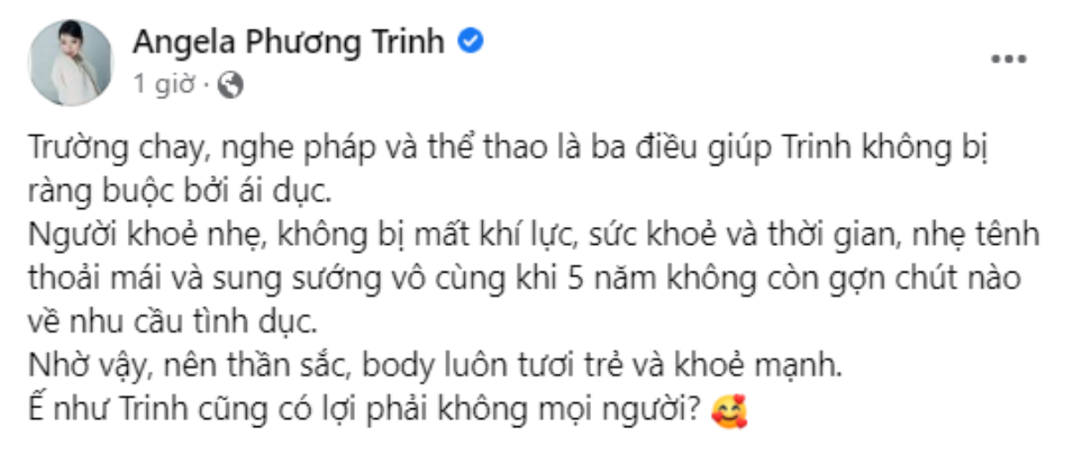 Angela Phương Trinh cảm thấy ế cũng có lợi, khẳng định 5 năm qua không còn chút nhu cầu dục vọng Ảnh 3