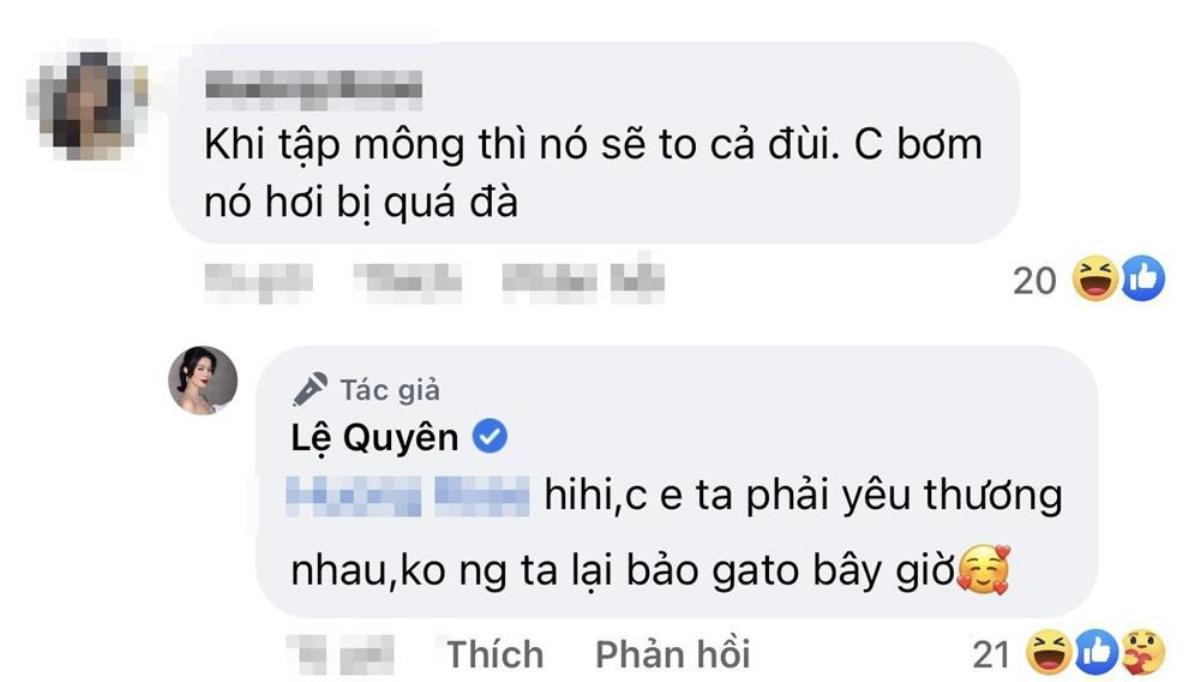 Lệ Quyên đáp trả thẳng mặt khi bị netizen tố bơm mông Ảnh 3