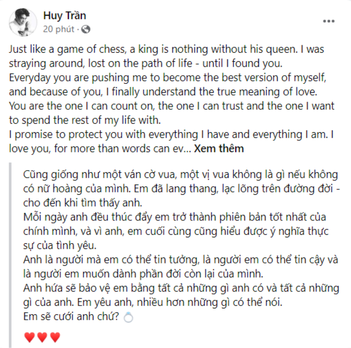 Huy Trần hạnh phúc '9 tầng mây' khi nghe Ngô Thanh Vân đồng ý lời cầu hôn: 'Em cưới anh chứ?' Ảnh 4