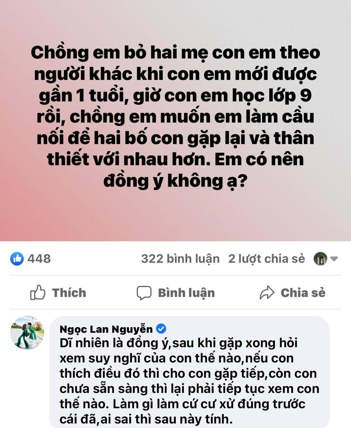 Ngọc Lan nói gì khi được hỏi 'có nên cho chồng cũ gặp con sau chia tay'? Ảnh 2