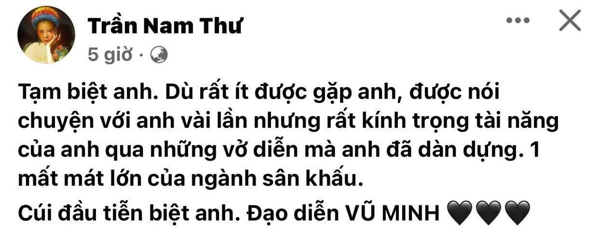 Dàn sao Việt bàng hoàng, gửi lời tiễn biệt đạo diễn Vũ Minh Ảnh 4