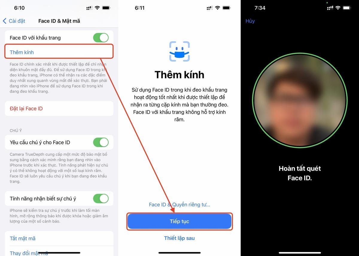 Cách thiết đặt Face ID với khẩu trang trên iOS 15.4 Ảnh 3