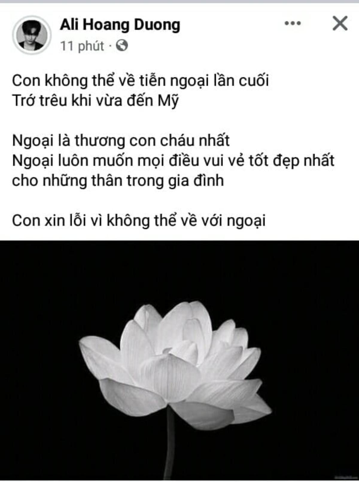 Vừa qua Mỹ, Ali Hoàng Dương nhận 'tin dữ' về người thân Ảnh 1