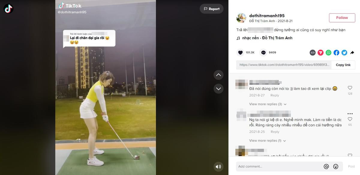 Hotgirl Trâm Anh kêu gọi 'ét ô ét' vì bị giả mạo tài khoản chia sẻ chuyện 'chơi golf săn đại gia' Ảnh 2