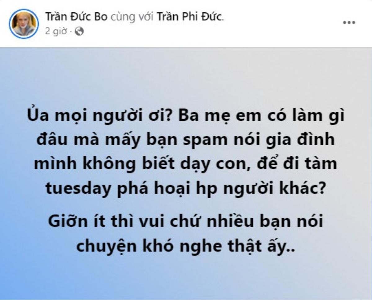 Trần Đức Bo tiếp tục bị réo tên trong ồn ào của ca sĩ Hiền Hồ Ảnh 1