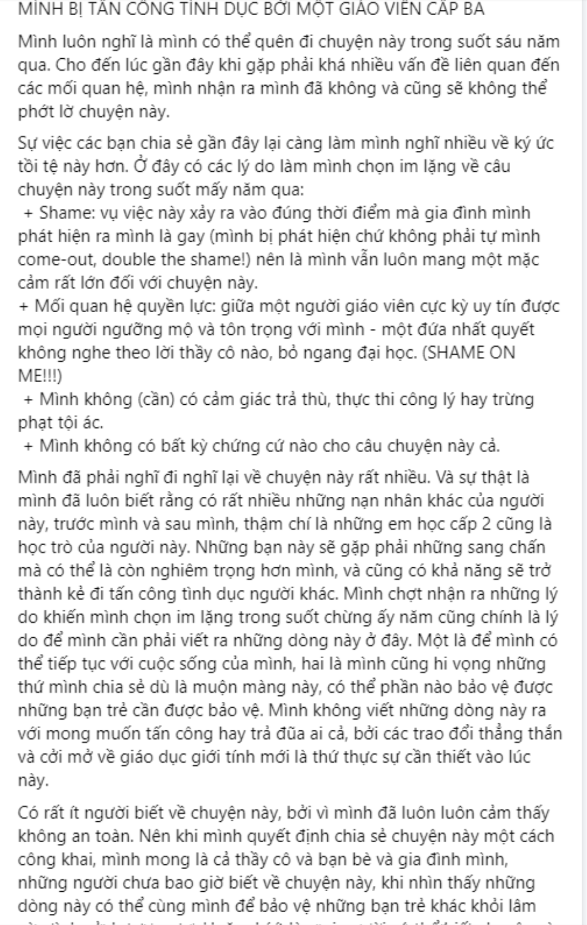 Thầy giáo dạy Văn trường chuyên ở Trà Vinh bị tố tấn công tình dục nhiều nam sinh Ảnh 1