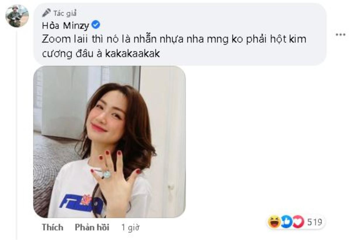 Hòa Minzy khoe được một sao nam Vbiz tặng nhẫn, chuyện gì đây? Ảnh 2