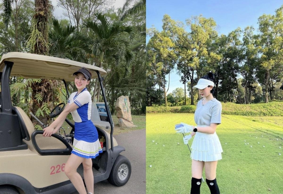 Thời trang 'khởi nghiệp' đánh golf của hot girl Trâm Anh và Hiền Hồ tương đồng ra sao? Ảnh 2