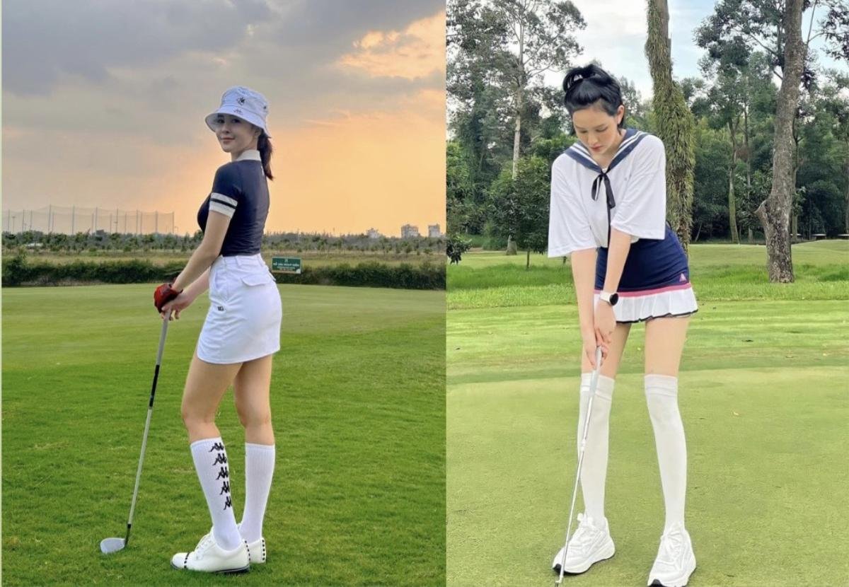 Thời trang 'khởi nghiệp' đánh golf của hot girl Trâm Anh và Hiền Hồ tương đồng ra sao? Ảnh 1