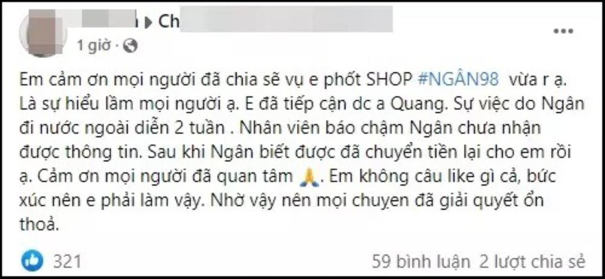 Bị 'bóc phốt' quỵt tiền của khách, Ngân 98 có phản ứng ra sao? Ảnh 5