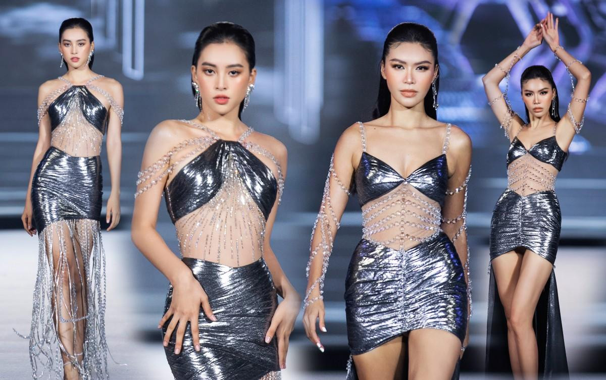 Hoa hậu Tiểu Vy sánh vai chị đại Minh Tú càn quét runway, từ body đến thần thái đều quá 'khét' Ảnh 1