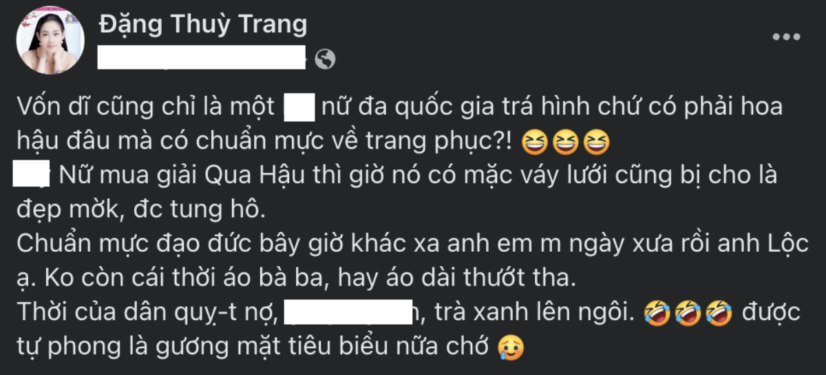 Chị gái Đặng Thu Thảo phát ngôn gây tranh cãi về giới Hoa hậu: 'Thời của dân quỵt nợ, trà xanh lên ngôi' Ảnh 1