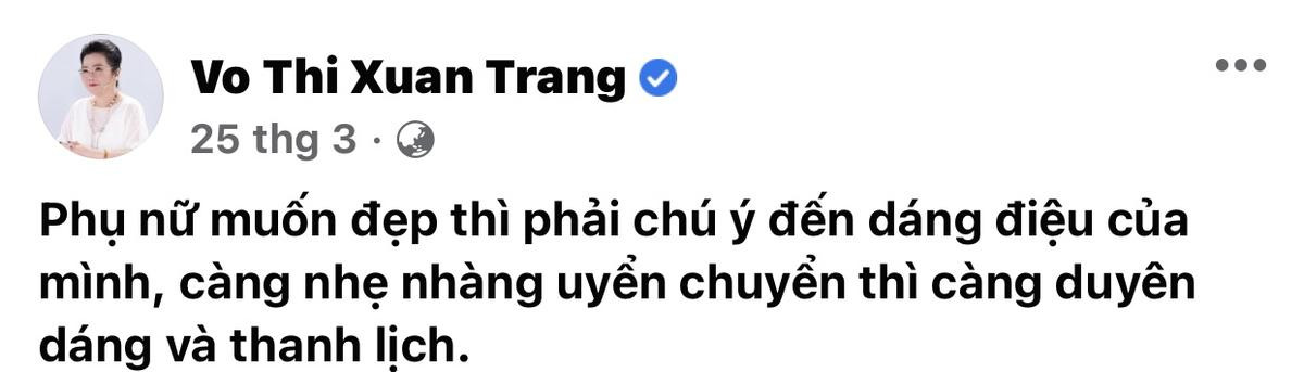 'Master thanh lịch' Xuân Trang nói gì sau khi bị trừ điểm thanh lịch vì đi chân trần trên sóng MUV? Ảnh 1