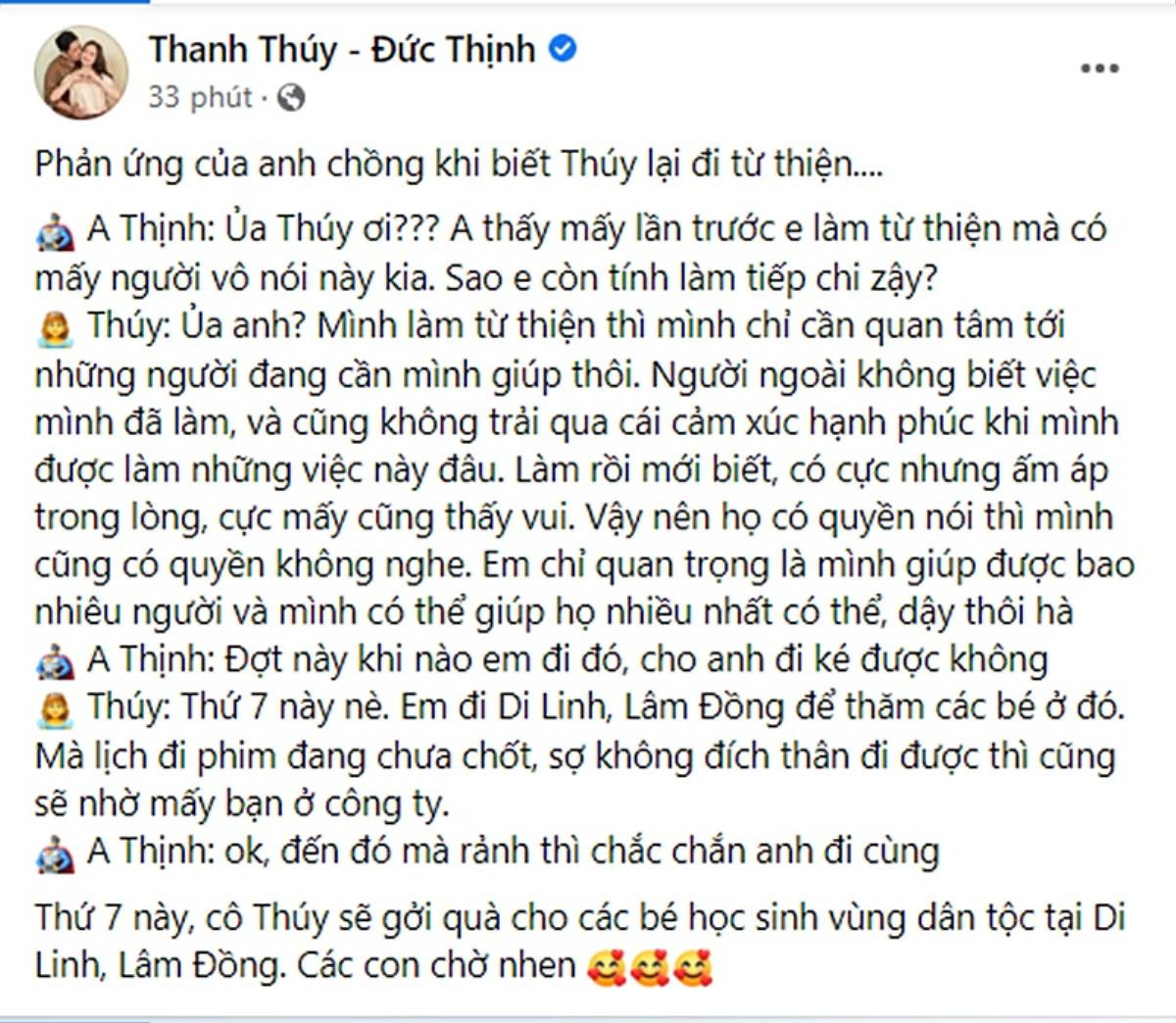 Đạo diễn Đức Thịnh ngăn vợ làm từ thiện nhưng nhanh chóng 'quay xe' vì một câu nói Ảnh 1