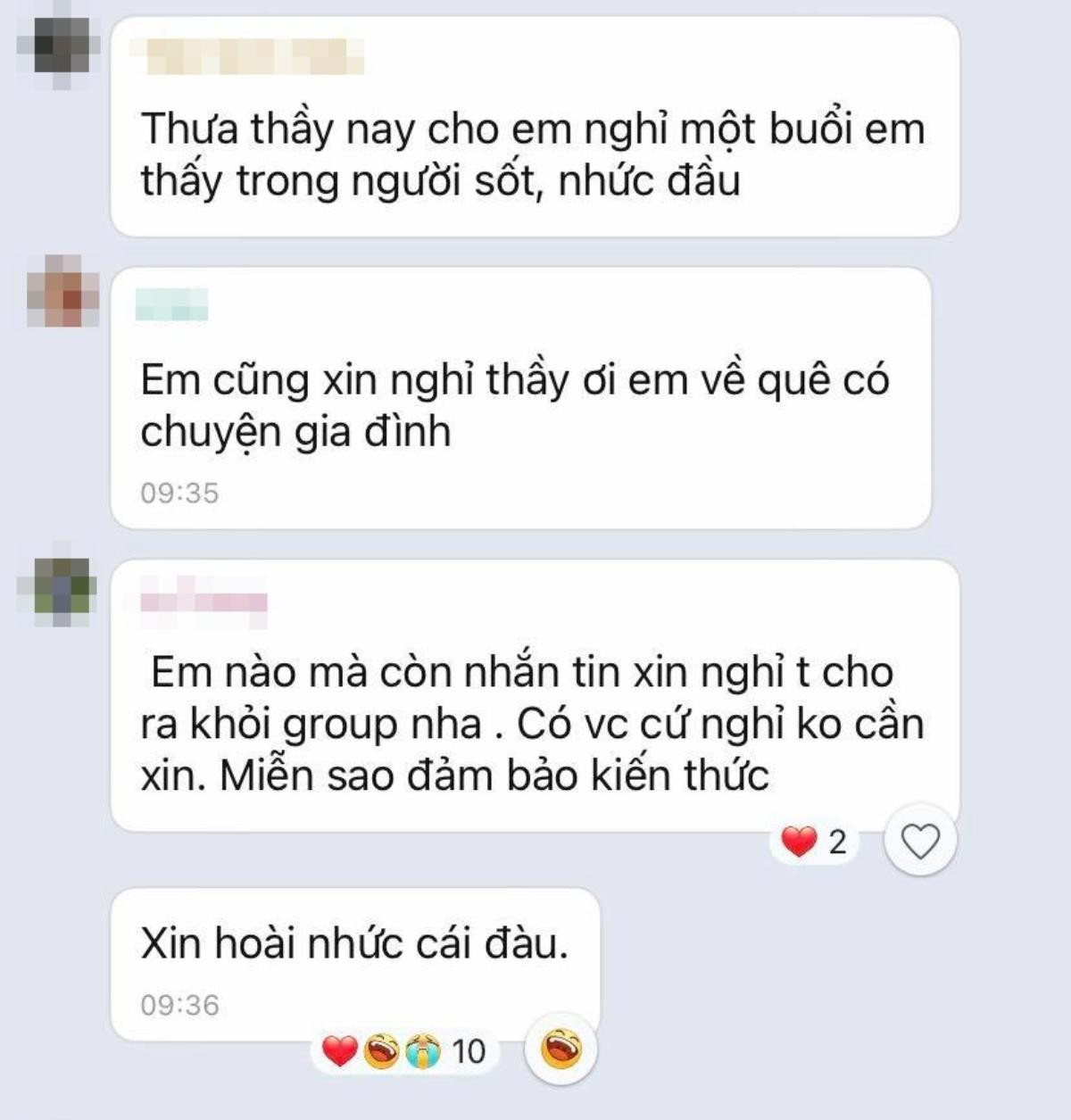 Học trò nhắn tin xin phép nghỉ học, đọc câu trả lời của thầy giáo mà ai nấy đều ngã ngửa Ảnh 1