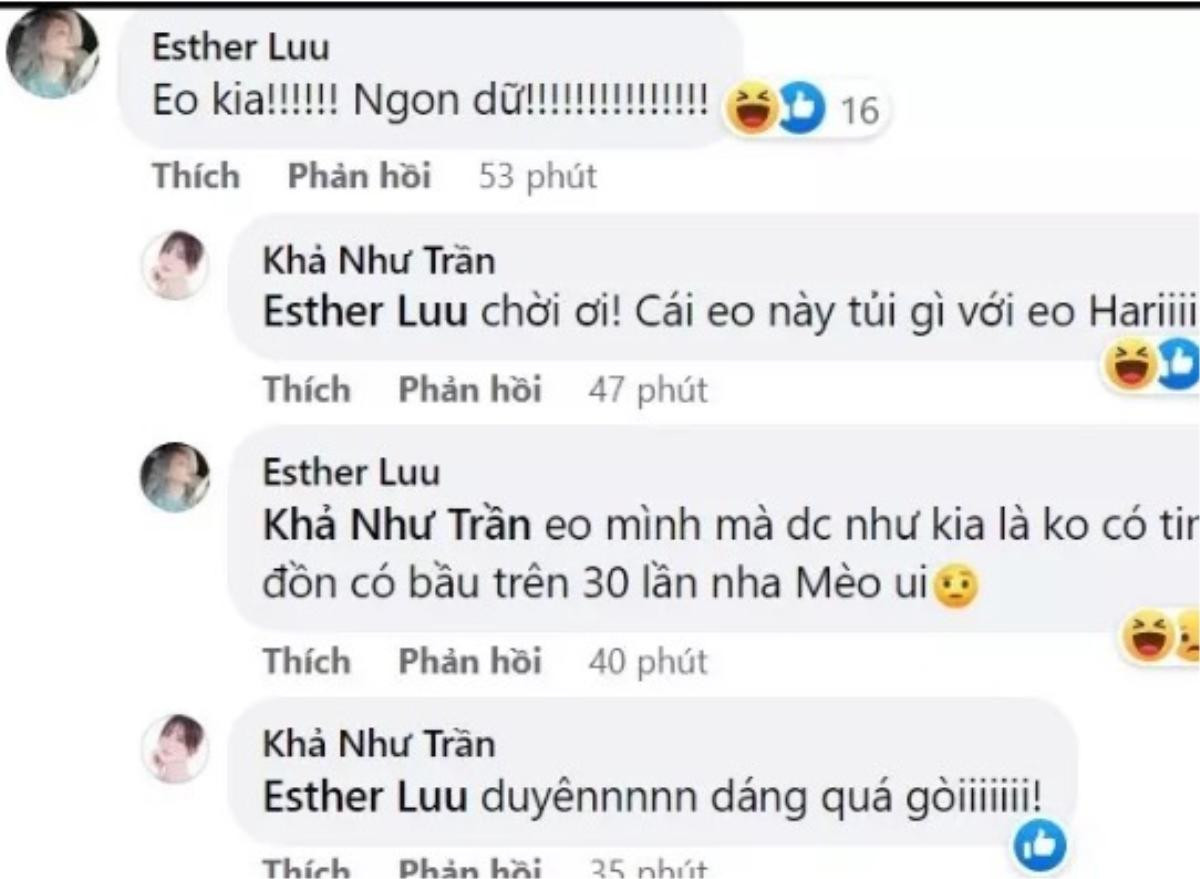 Nhìn Khả Như khoe 'vòng eo con kiến', Hari Won than thở chuyện '30 lần mang bầu' Ảnh 2