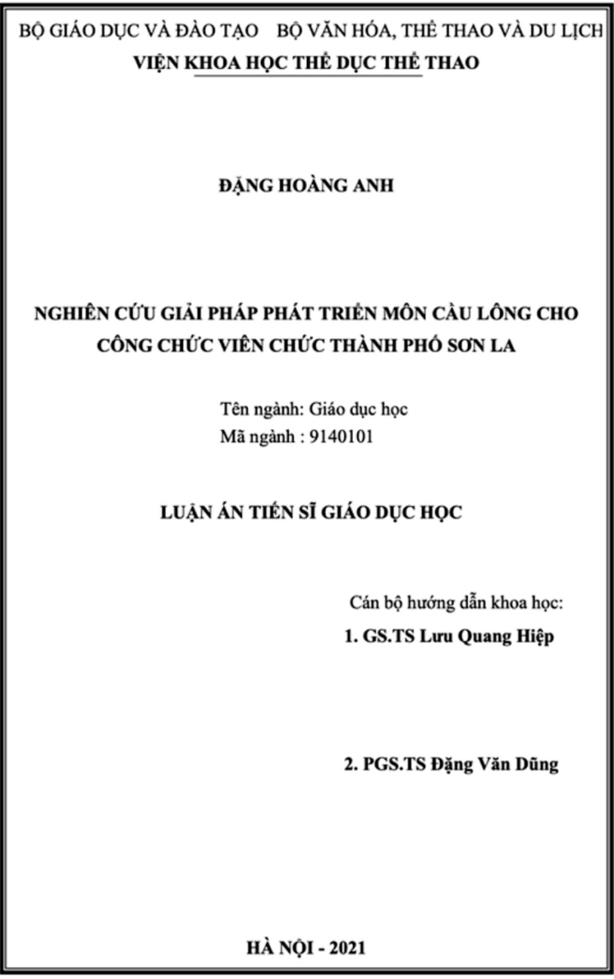 Luận án tiến sĩ môn cầu lông gây xôn xao: Đại diện cơ sở đào tạo nói gì? Ảnh 1