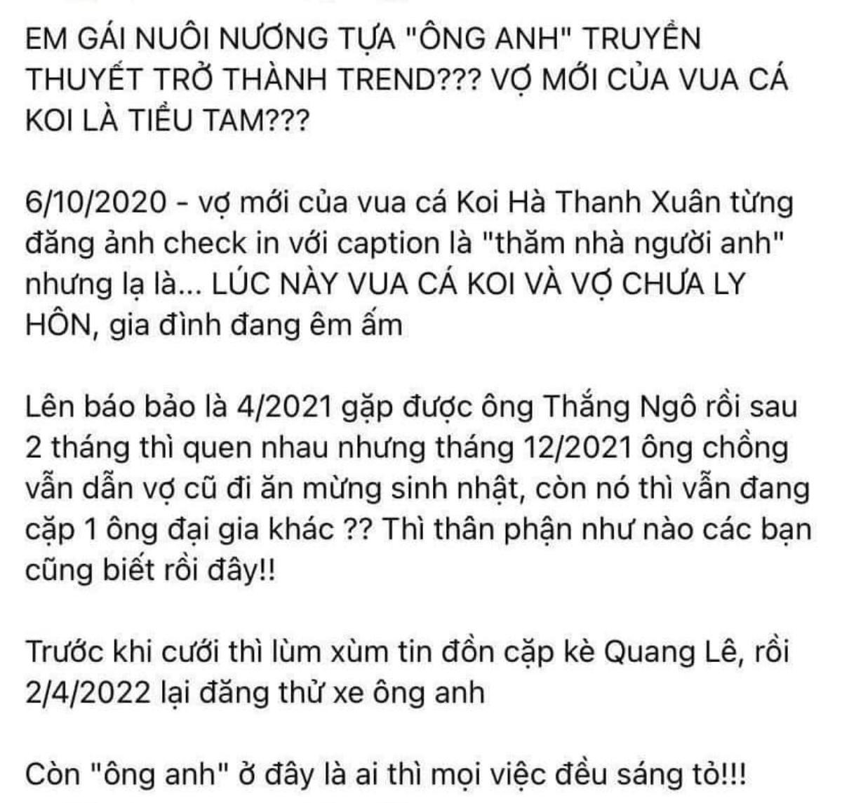 Dân mạng tìm ra bằng chứng Hà Thanh Xuân là 'em gái nương tựa' khi Thắng Ngô và vợ cũ vẫn đang hạnh phúc? Ảnh 1