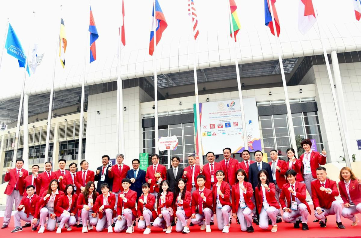 Lễ thượng cờ các đoàn thể thao dự SEA Games 31 Ảnh 5