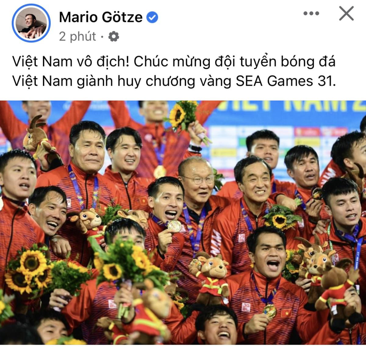 Nhà vô địch World Cup chúc mừng ông Park và U23 Việt Nam thắng Thái Lan Ảnh 1