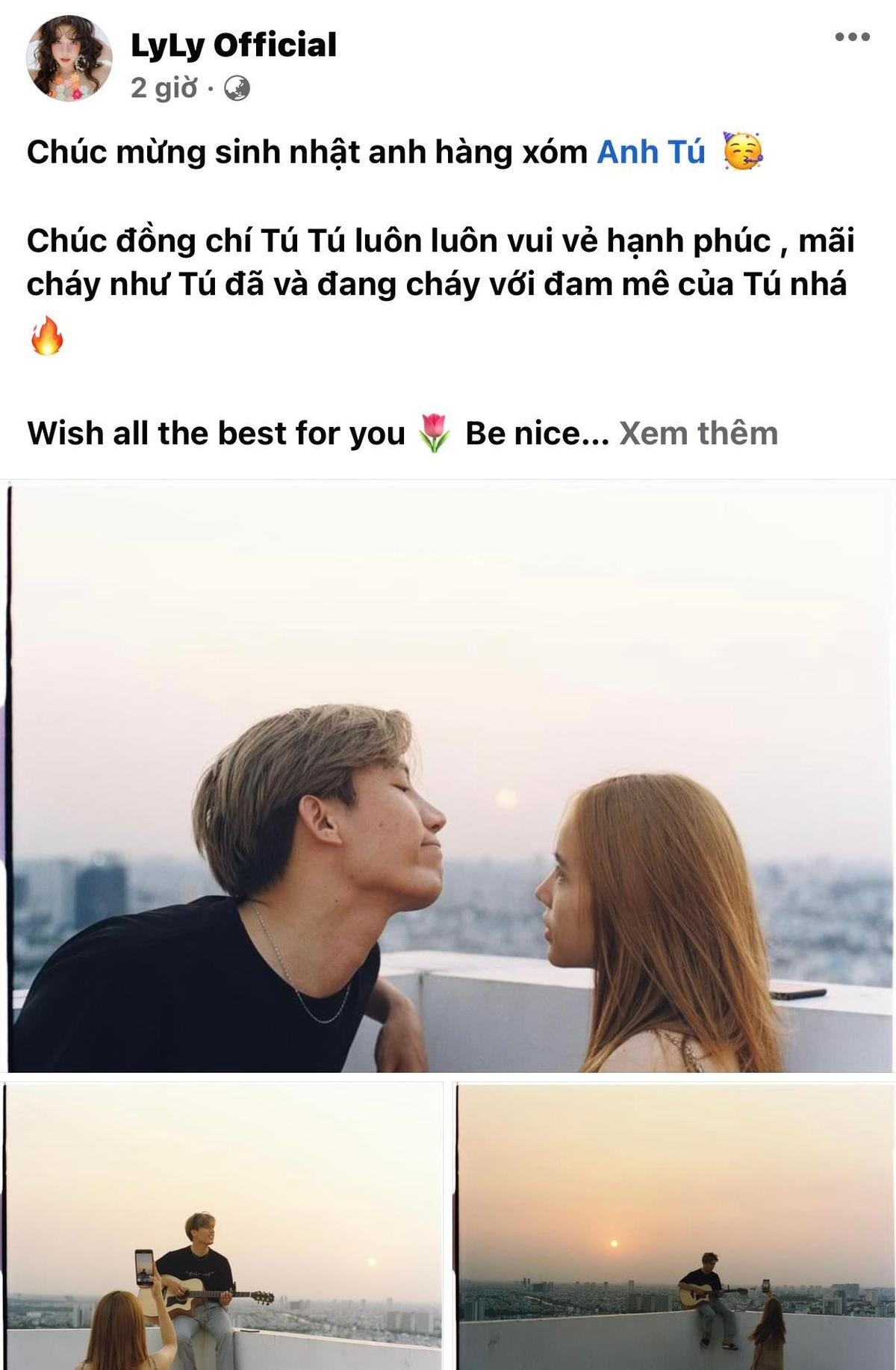 LyLy chúc mừng sinh nhật 'hàng xóm' Anh Tú nhưng mà nó lạ lắm! Ảnh 1