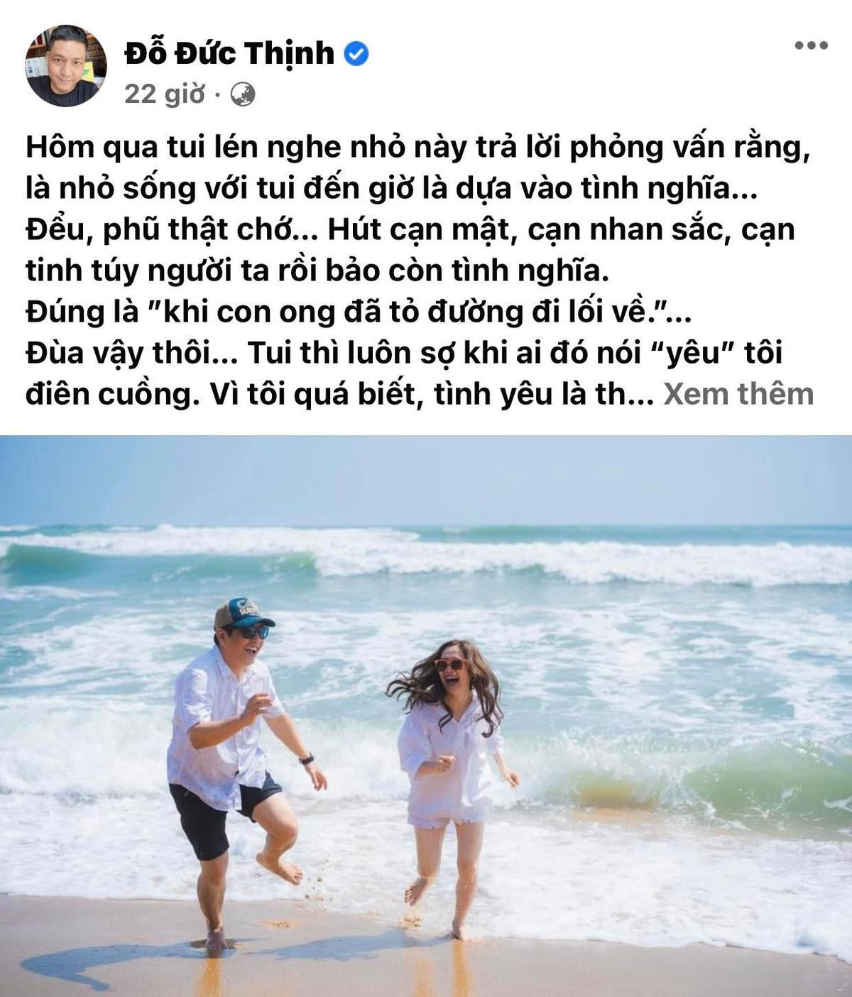 Đức Thịnh trải lòng về hôn nhân, khẳng định không gì trên đời bền nếu thiếu chữ nghĩa Ảnh 1