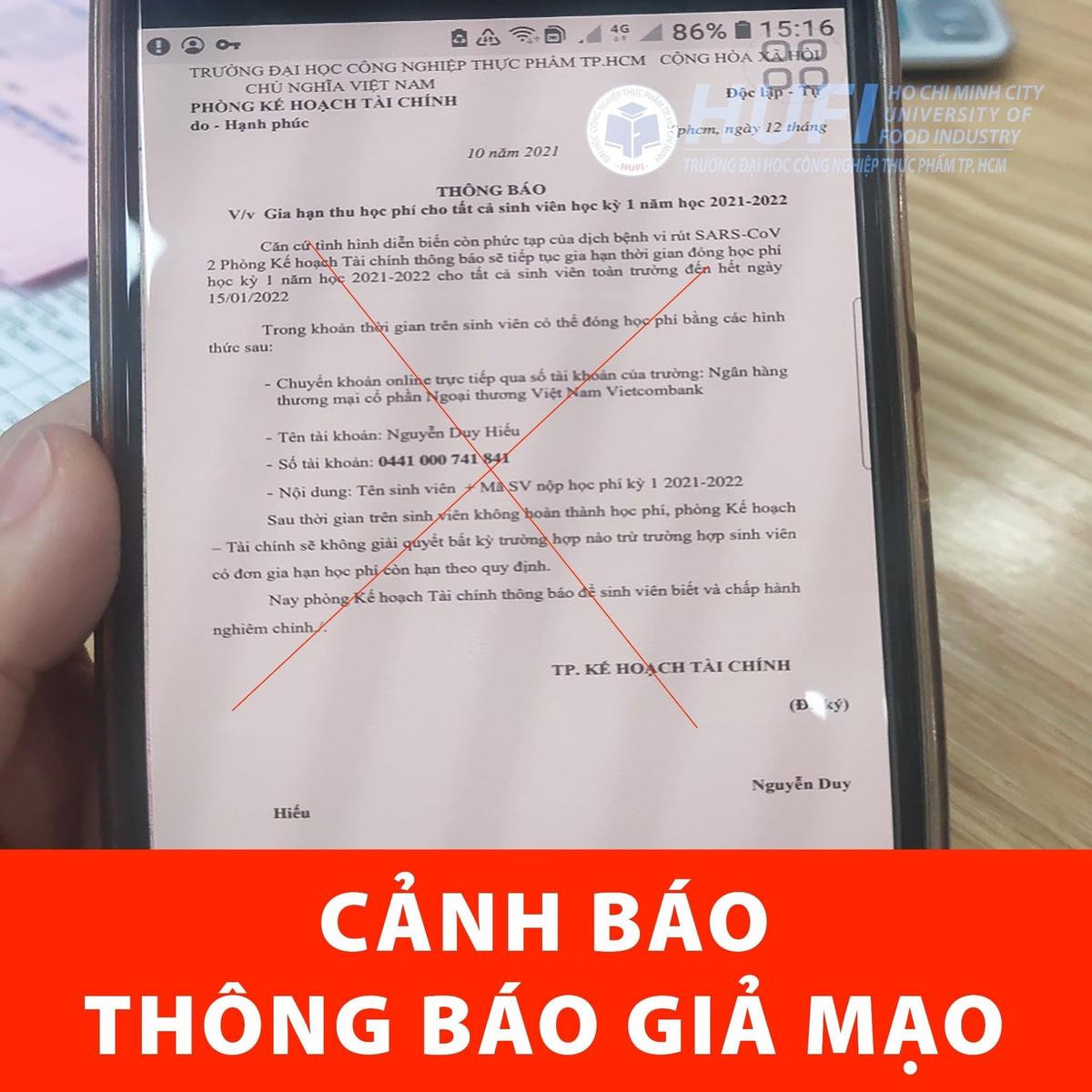 Sinh viên thông đồng với người ngoài để... lừa cha mẹ lấy tiền học phí Ảnh 1