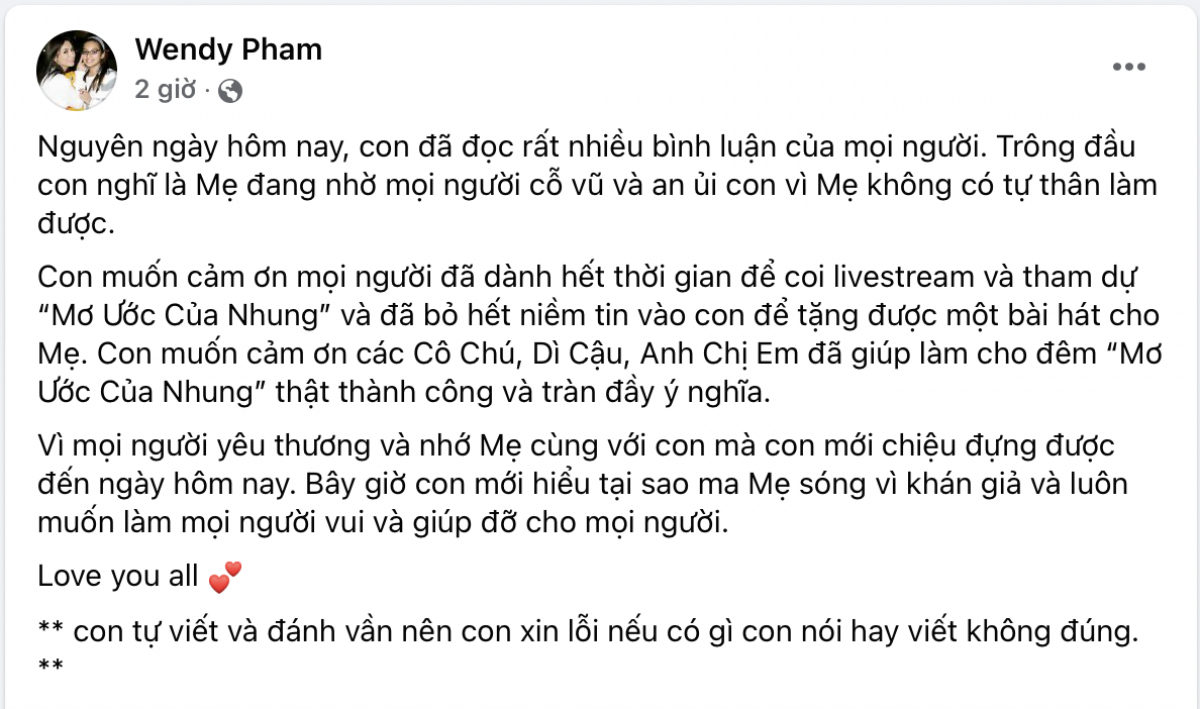 Clip: Wendy vừa khóc vừa song ca với Phi Nhung, nghẹn ngào nói lời xin lỗi mẹ vì một điều Ảnh 5