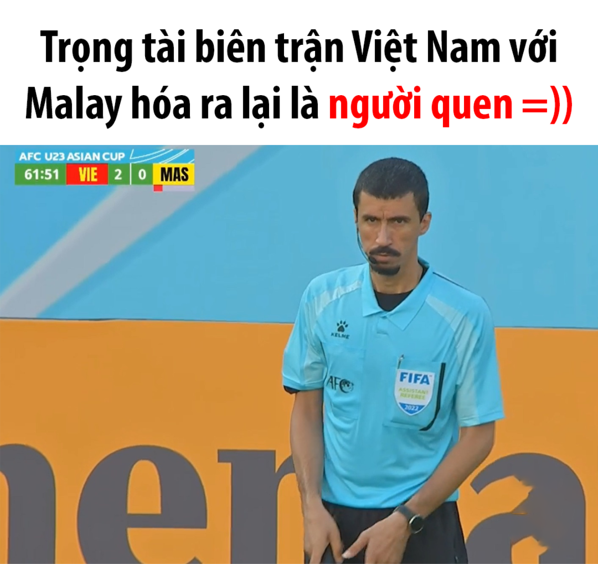 Trọng tài biên trận Việt Nam - Malaysia gây sốt vì ngoại hình giống hệt Đen Vâu Ảnh 2