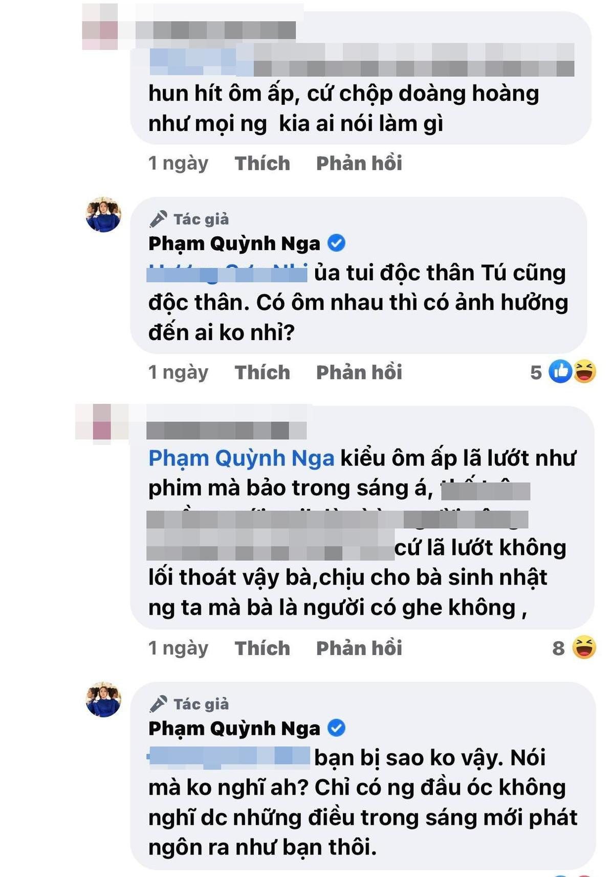 Bị chỉ trích ôm ấp Đình Tú, Quỳnh Nga đáp trả: 'Tôi và Tú đều độc thân, ôm nhau thì có ảnh hưởng đến ai' Ảnh 2