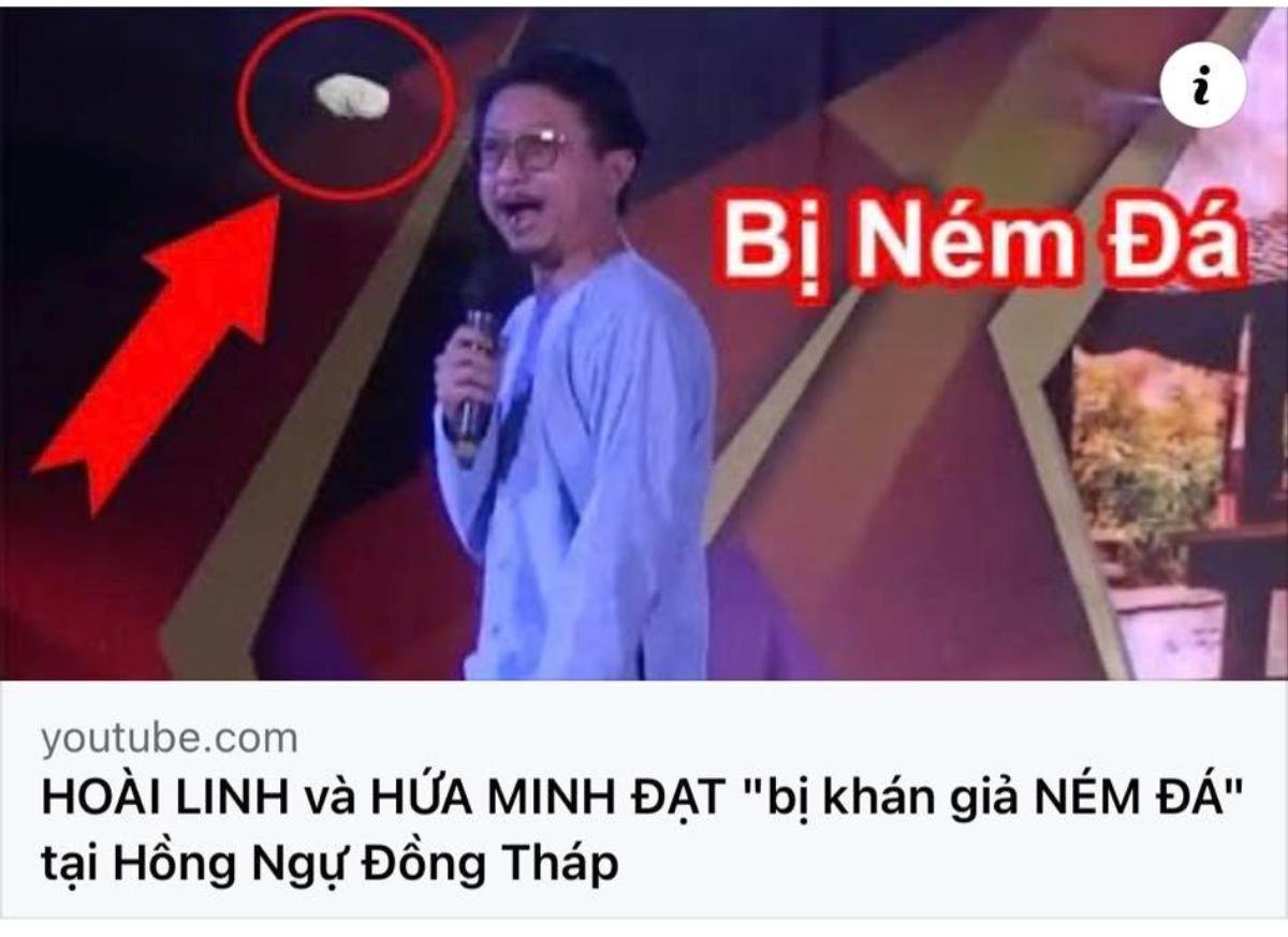 Hoài Linh và Hứa Minh Đạt bị ai đó ném đồ lên sân khấu lúc biểu diễn, khán giả tranh cãi về hành động Ảnh 1