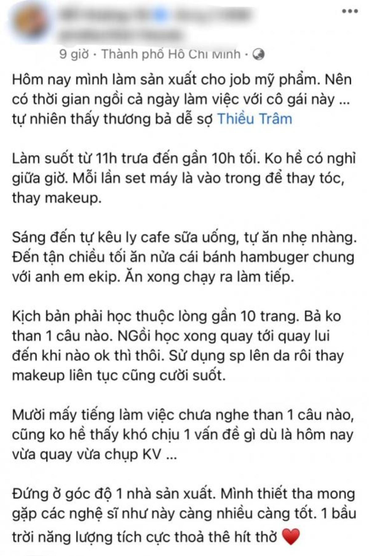 Thiều Bảo Trâm nhận được 'mưa lời khen' qua tiết lộ người trong nghề về thái độ làm việc chuyên nghiệp Ảnh 1