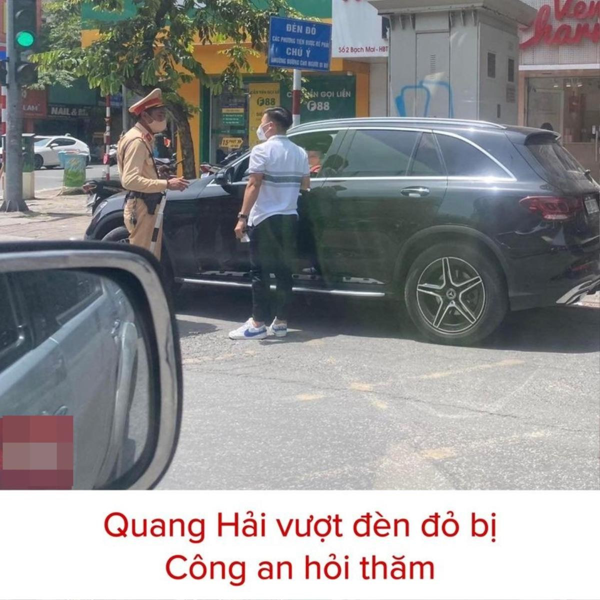 Thực hư vụ cầu thủ Quang Hải bị cảnh sát giao thông 'tuýt còi' do vượt đèn đỏ Ảnh 1