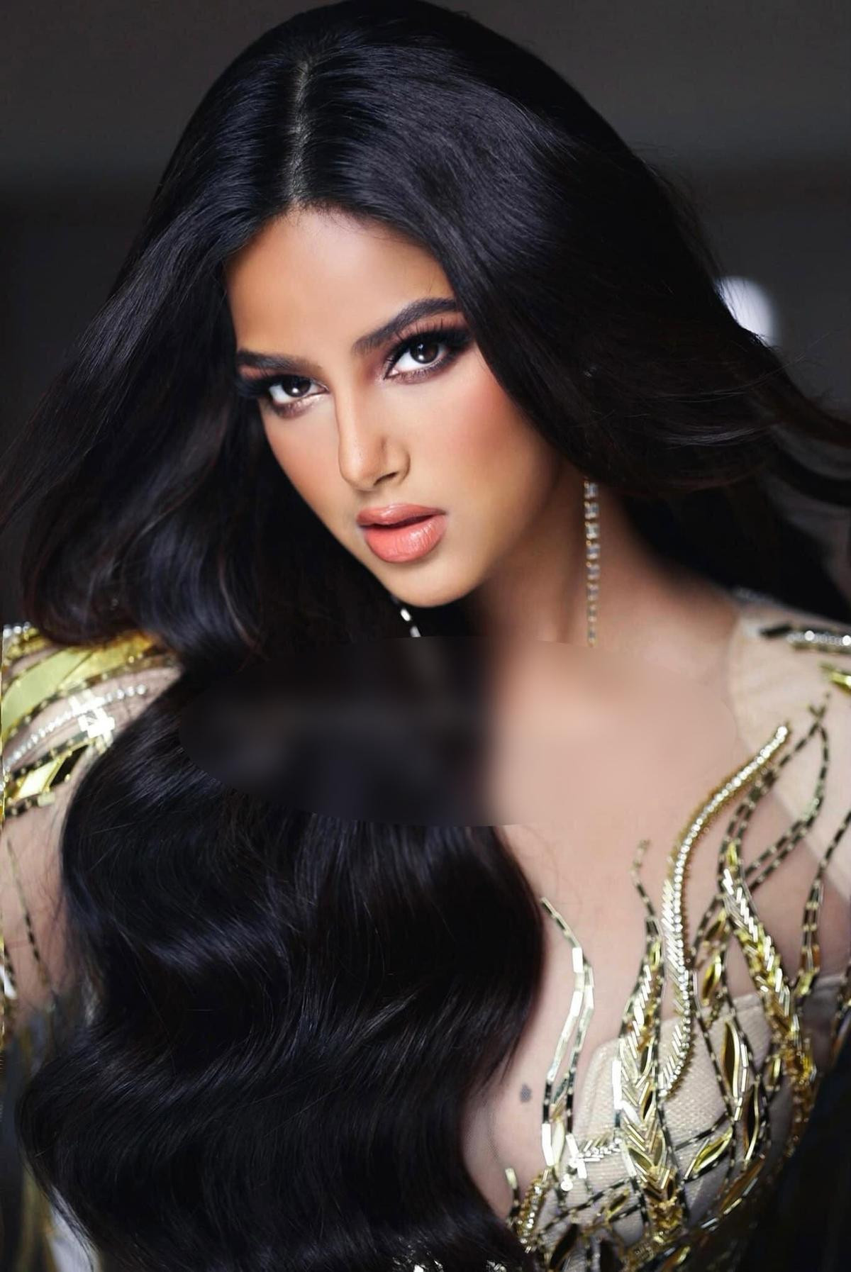 Đứng cùng Top 3 Miss Universe Vietnam, 'Người Rắn' Harnaaz Sandhu bỗng trở thành nấm lùn Ảnh 6