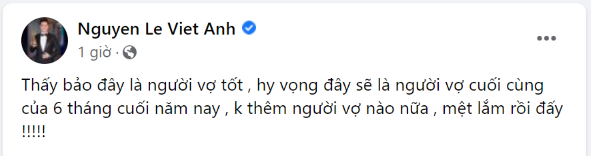 Đang yên đang lành, diễn viên Việt Anh bất ngờ thông báo có vợ? Ảnh 2