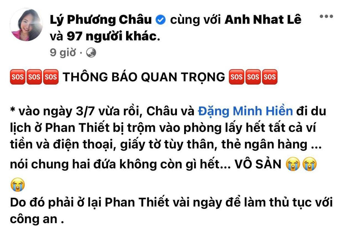 Lý Phương Châu thông báo vô sản vì bị kẻ gian trộm mất tất cả Ảnh 2