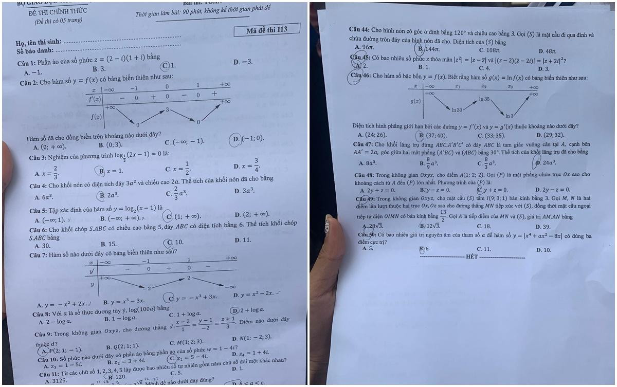 Thi tốt nghiệp THPT 2022: Đề Toán được đánh giá vừa sức, có tính phân loại cao Ảnh 1