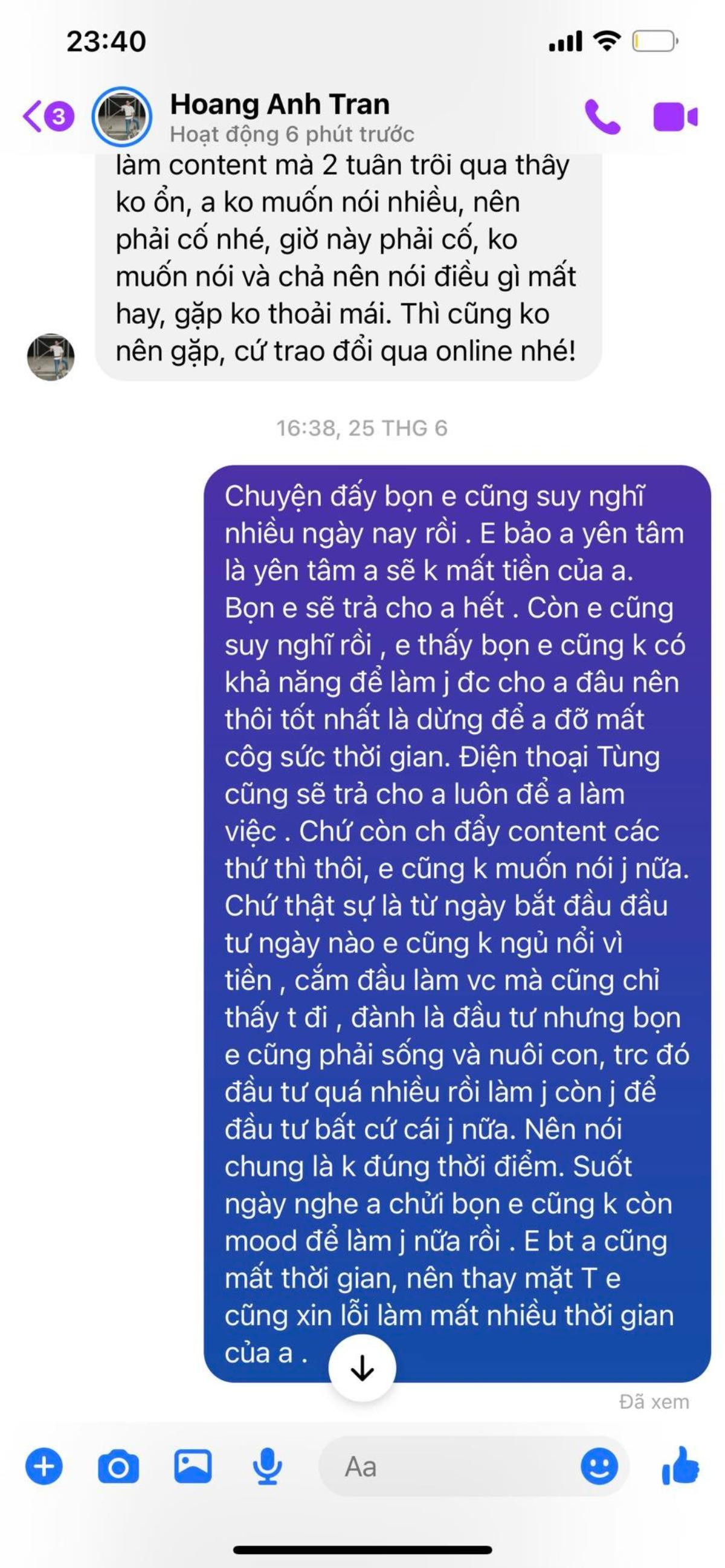 Tùng Min thừa nhận mất bình tĩnh, tung bằng chứng khẳng định không hành hung quản lý Ảnh 3